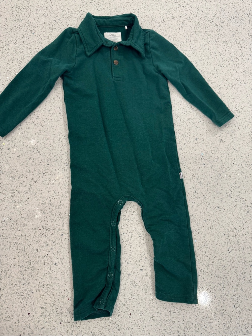 Little Sleepies Dark Green Long-Sleeve One-Piece
